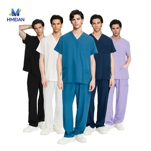 2026 New Summer Short Sleeved Nurse Uniform Set Fashionable Scrub Medical Nursing Scrubs Suit Scrubs Uniforms Set Nursing Scrubs