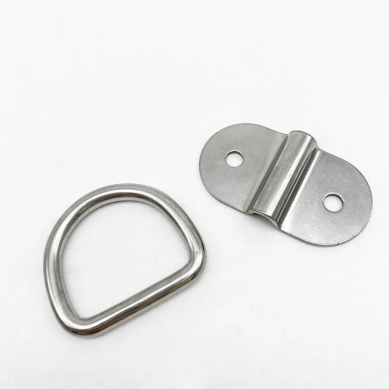 Mounting Bracket Connect D-Ring Tie Down Iron Hooks Stainless Steel 304 Lashing Ring