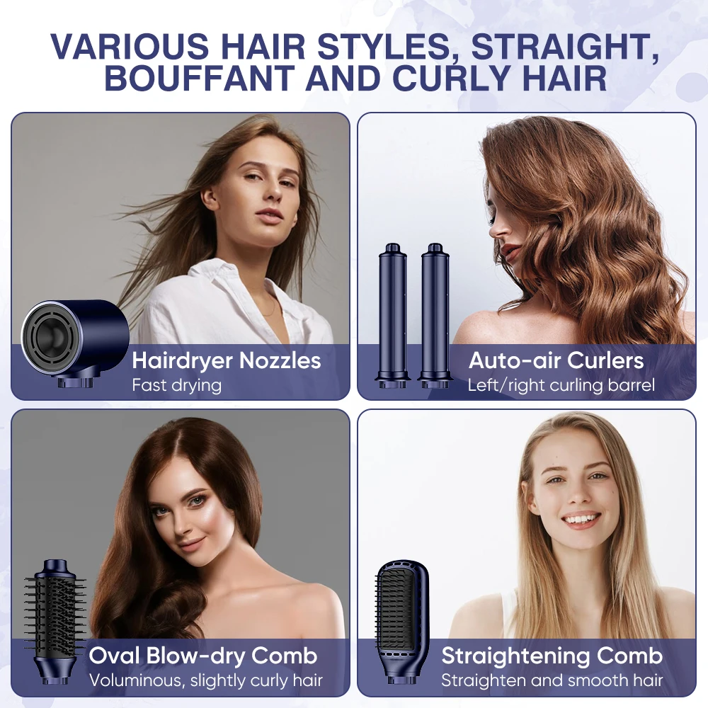in Multi Styler Hair Straightener Curler One Step Hair Dryer