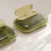6 compartments transparent green