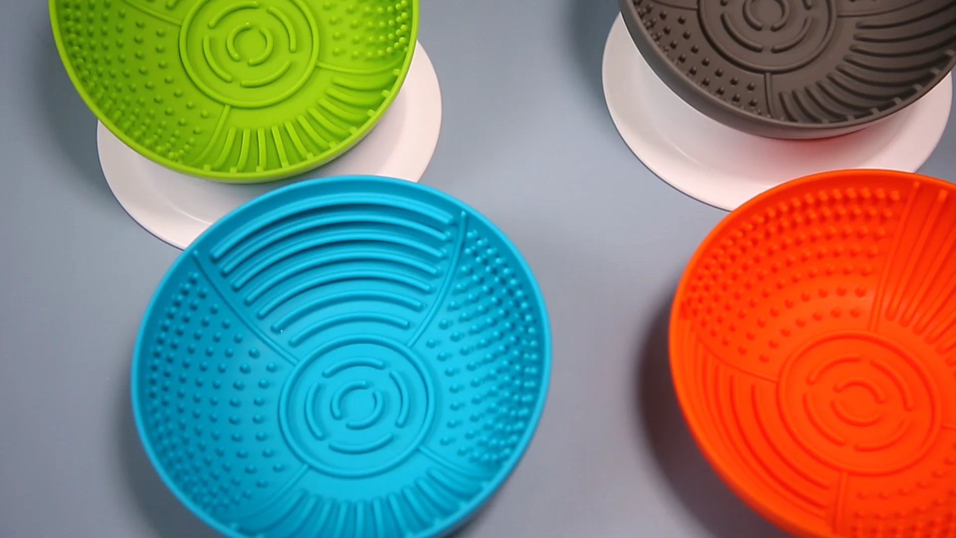 Wholesale Custom Raised Elevated Silicone Pet Food Water Bowl Slow