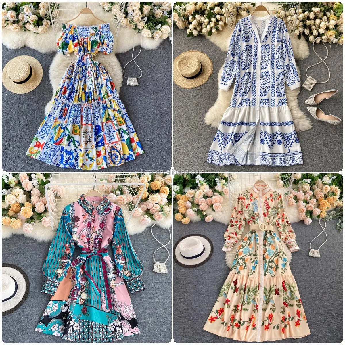 2022 summer fashion elegant dress French women's clothing manufacturers wholesale