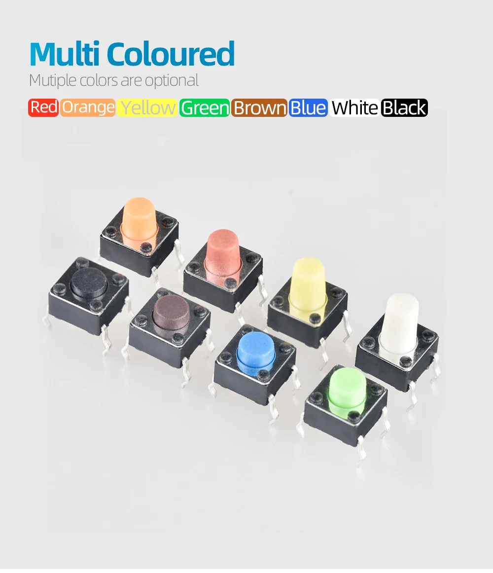TL3365AF180QG - E-swch - Interruttore tattile, TL3365 Series, azionatore posizionato sopra