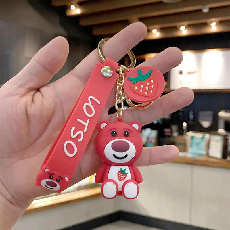 3D Doll Backpack Widget Key Chain Cartoon Lovely Teddy Bear Keyring with  Wrist Strap Custom High Quality Soft Rubber Keychain - China Keychain and Key  Chain price