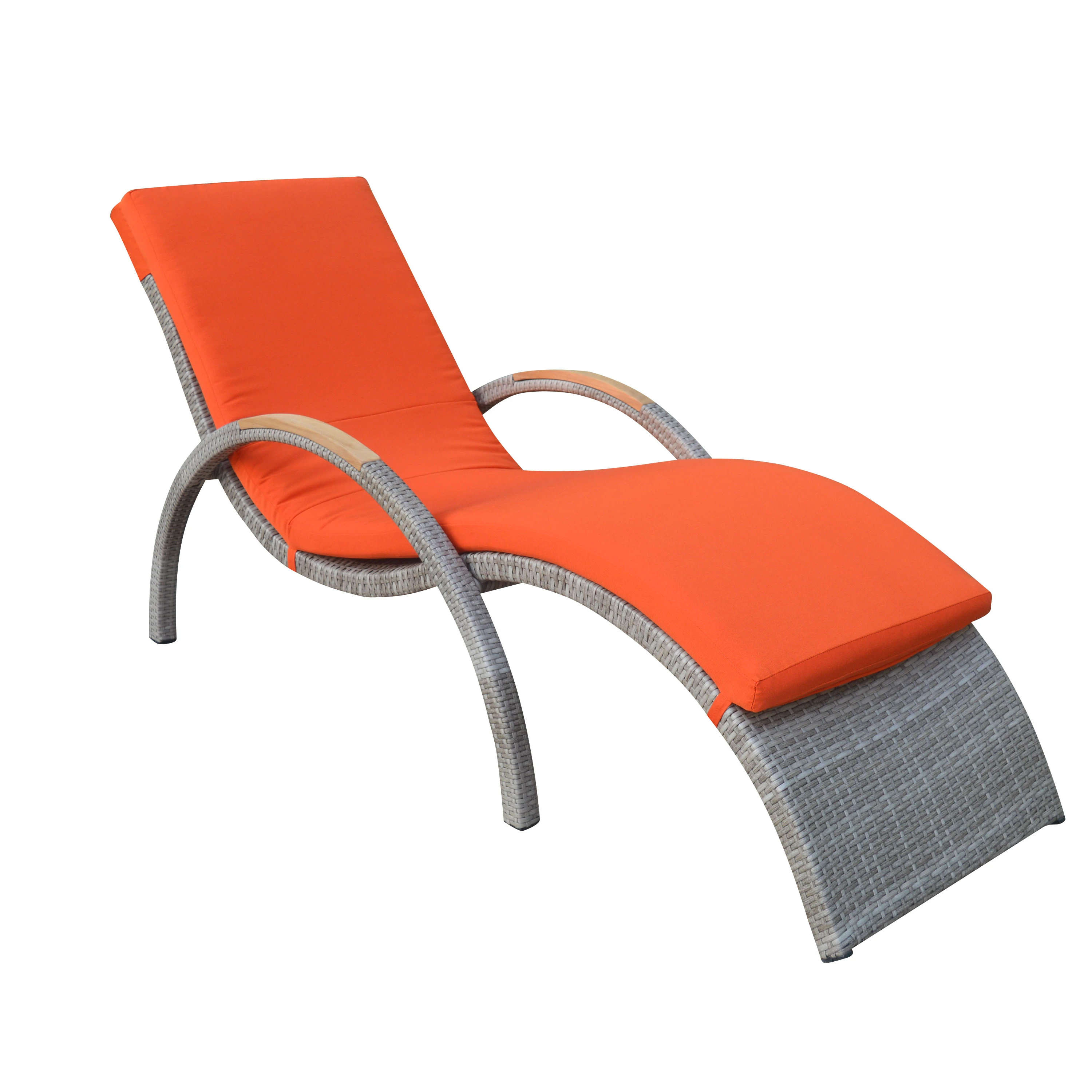 rattan aluminium sun lounger