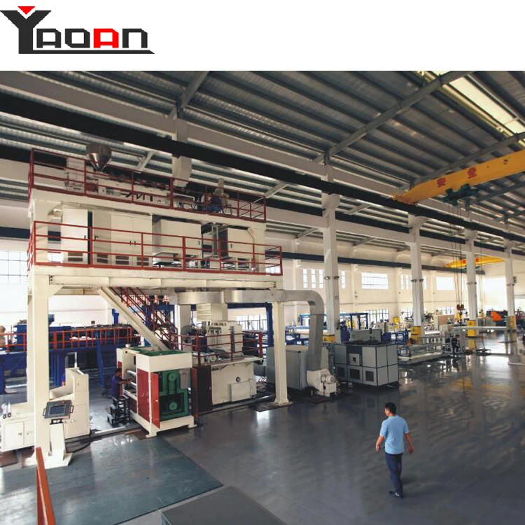 YAOAN–PP Spun Bonded Non Woven Fabric  Machine / Nonwoven Fabric Production  Line , CE Certificated