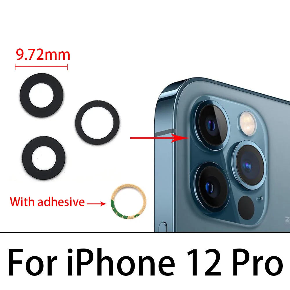 Qichenlu 6 Stück Kamera-Linsenschutz Für IPhone 12 Pro - Aluminium-Rand & Gehärtetes Glas, Blau | Einfache Montage