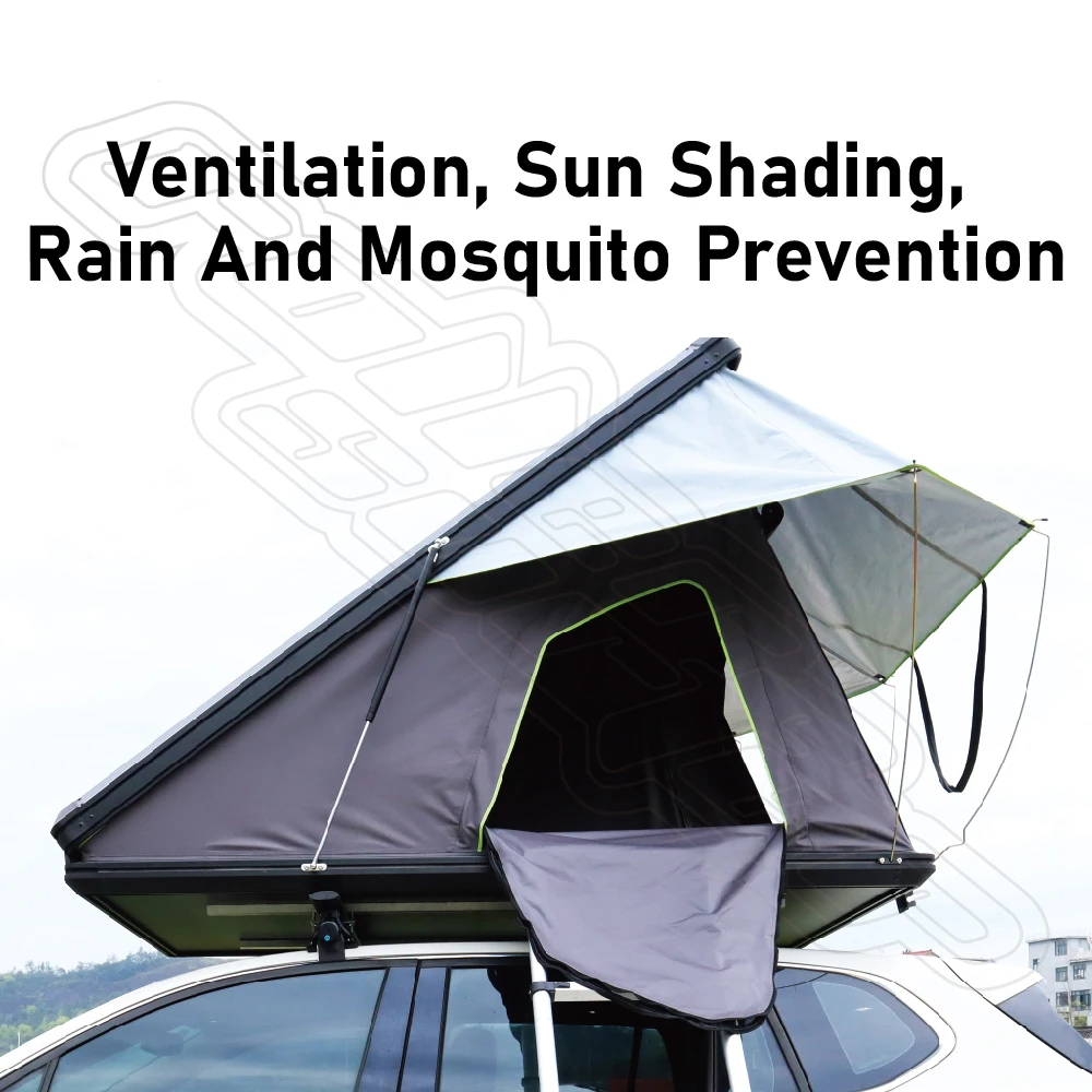 Camping Aluminum Rooftop Tent Car Triangle Clamshell Hard Shell Roof ...