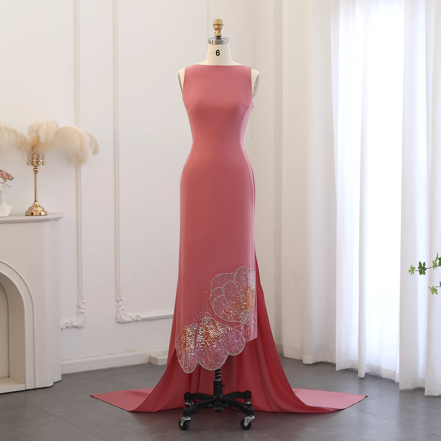 Sharon Said SS471 Coral Pink Scalloped Arabic Evening Dress Luxury Dubai Butterfly Beaded Women Wedding Party Gowns| Alibaba.com Sharon Said SS471 Coral Pink Scalloped Arabic Evening Dress Luxury Dubai Butterfly Beaded Women Wedding Party Gowns| Alibaba.com