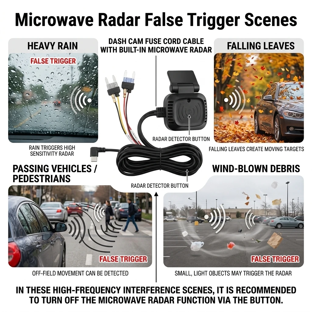 VIEVGUARB T-BOX Radar Module Low Power Microwave 24H Parking Monitor for Dash Cam