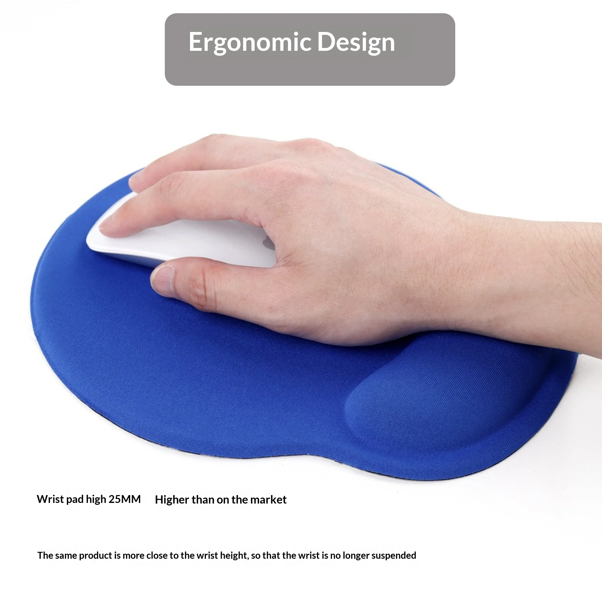 Factory Simple Solid Color Wrist Guard Wrist Rest Mouse Pad for Office Use Model G07 preview 4