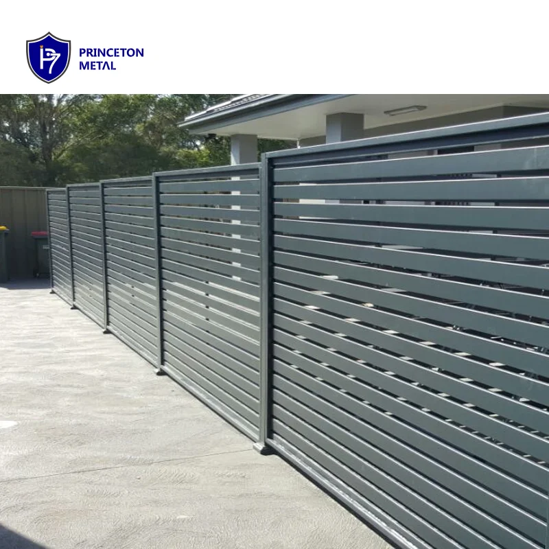 Aluminum Metal Outdoor Garden Privacy Vertical Slat Fence Panel - Buy ...