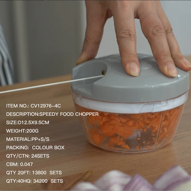 Горячая Распродажа, Ручной Кухонный комбайн с шнурным механизмом, Зеленый/натяжной измельчитель