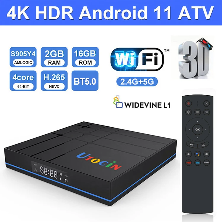 C1 Plus Widevine L1 Android 10.0 TV Box - Smart Voice Control