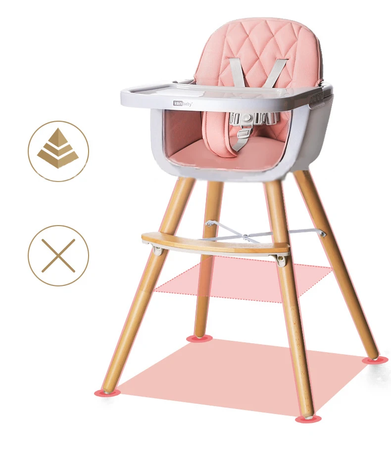 Best-selling Baby Dining Chair Multifunctional Dining Seat Home Children Learn to Sit Solid Wood Children's Dining Table Chair