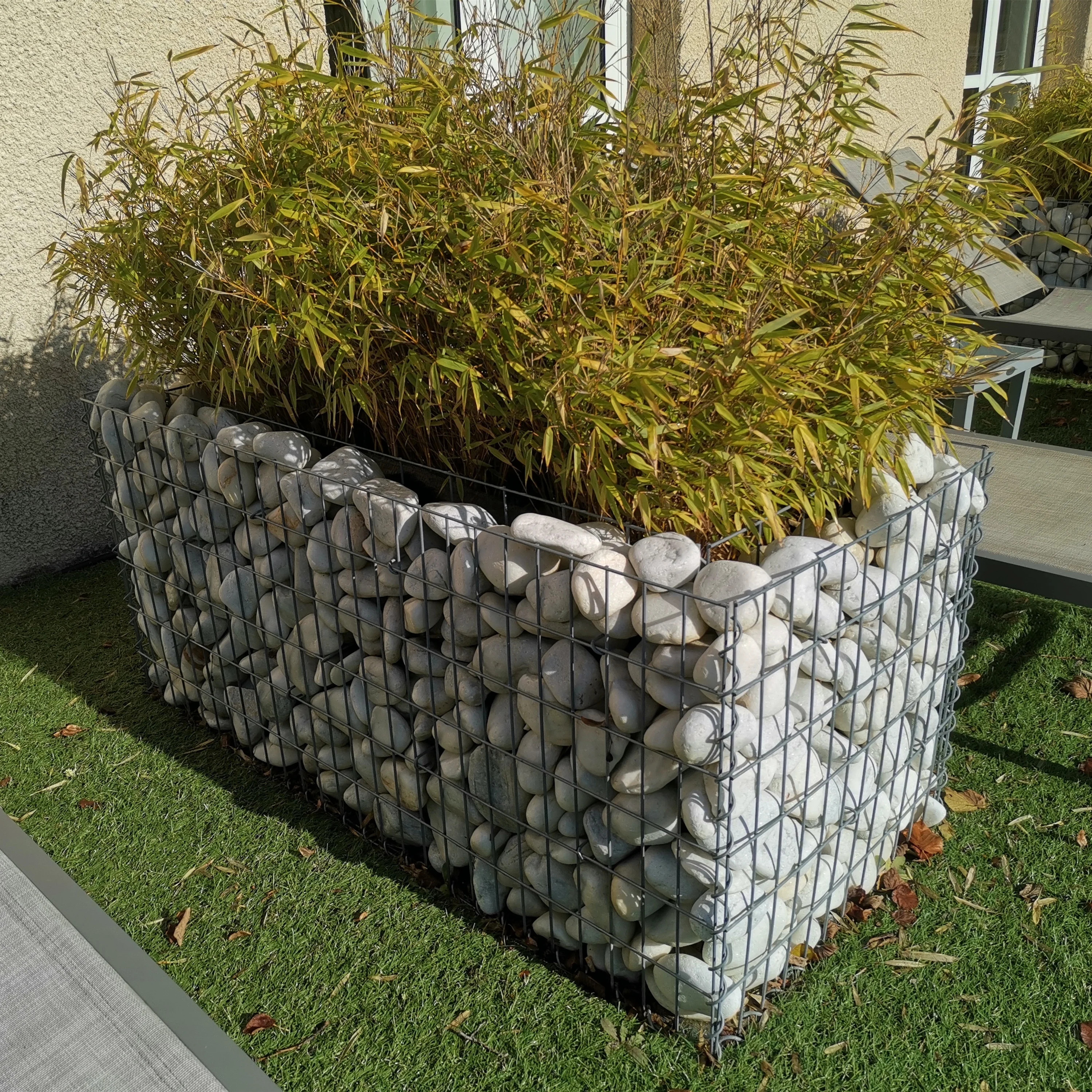Easy Installation Galvanized Wire Mesh Gabion Stone Basket Welded Mesh Farm Fence Gate Protection-Iron Steel Frame Coated Fence