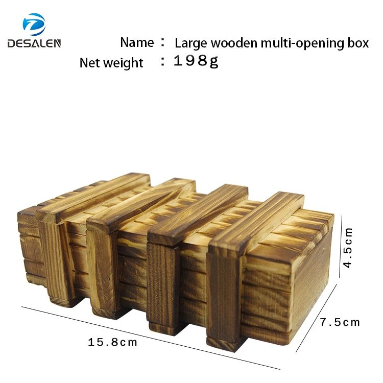 Детская деревянная Магическая игрушка desall, ящик для секретных трюков, коробка для волшебных пазлов