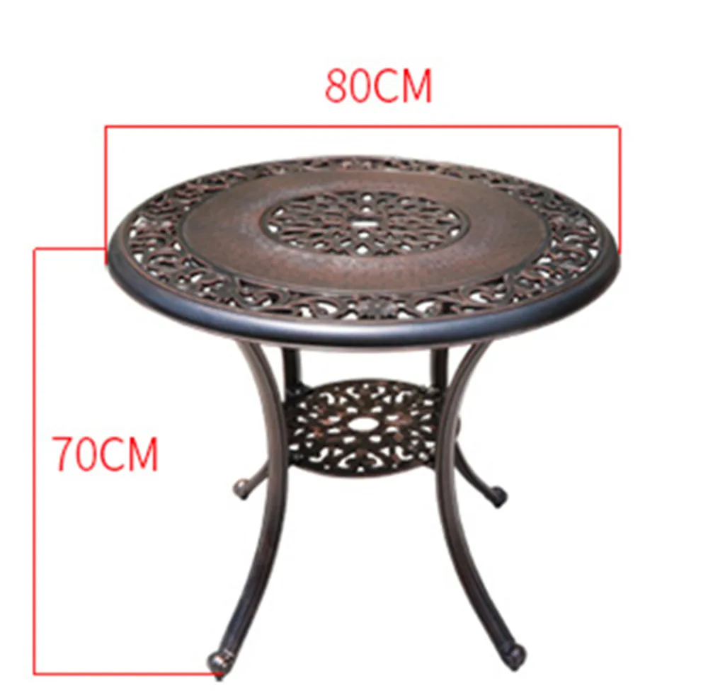Luxury Nordic style dining table with a combination of high quality die-cast aluminum