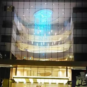 ECOJAS Villa Hotel Lobby Shopping Mall Customized Fiber Optic Lights 3D LED Cube Lighting