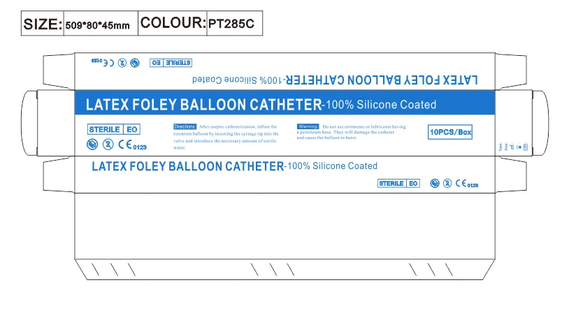  CE ISO13485 утвержденный одноразовый латексный катетер Nelaton Foley