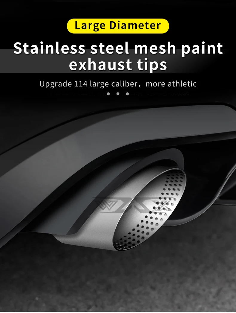 Customized Stainless Steel Exhaust Tailpipe Baking Finish Drilled Exhaust Pipe Universal