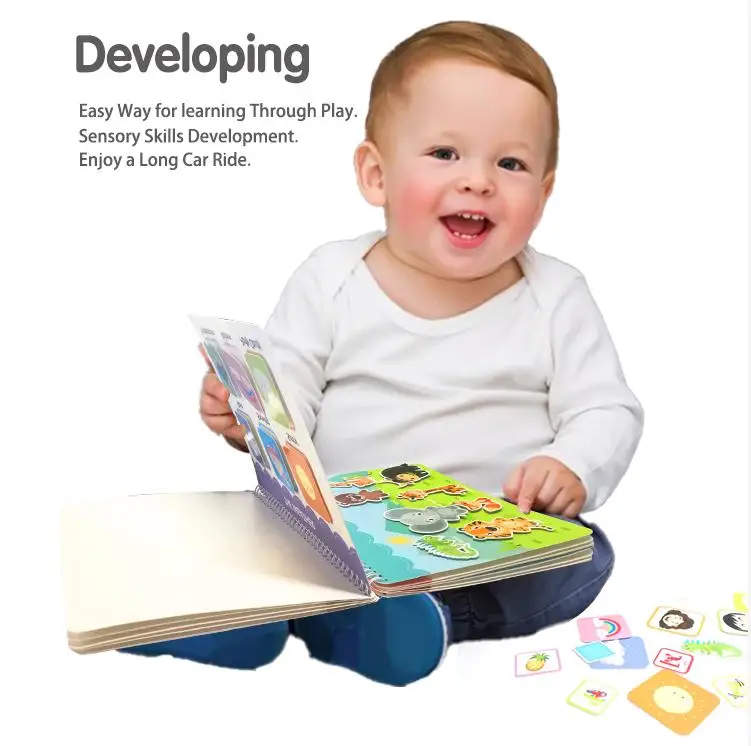 Baby Touch And Feel Board Book Kids Sensory Educational Busy Activity Learning Autism Toys Baby Quiet Books For Kids Printing