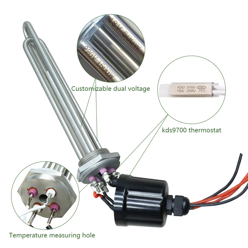 Dual Element Water Heater Thermostat Connection 3kw-15kw Electric