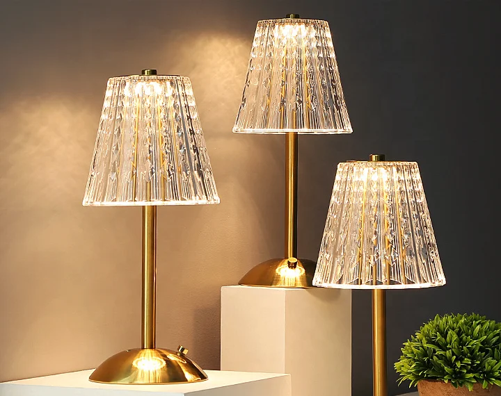 European New Style Cordless Touch Switch Rechargeable Table Lamp for Home