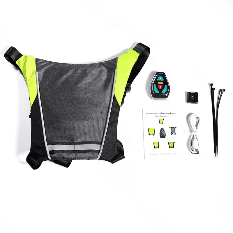 Cycling LED Signal Vest Enhance Safety Visibility