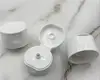 Pearlescent White+White Flip Cap