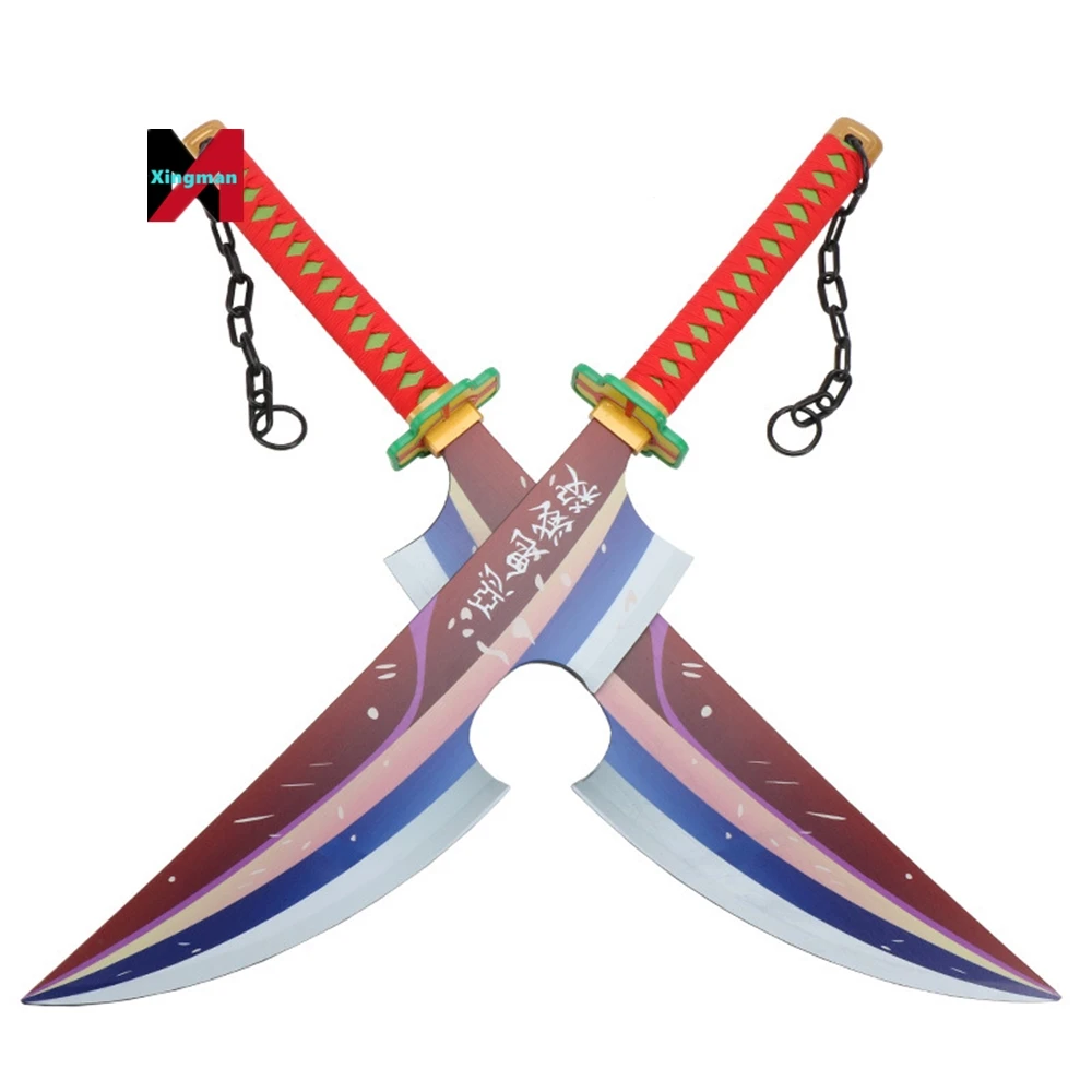 Juguetes KPTKP Espada de Madera Demon Slayer Blade COS Modelo de Arma de Espada de Madera Accesorios de Cosplay para Amantes del Anime Demon Slayer Blade Juguetes de Armas Decorativas-1||80CM 