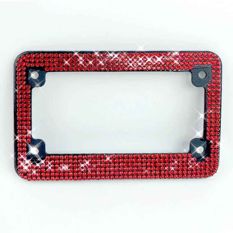Shiny Premium Crystal Diamond American OEM License Car Plate Frame for USA Motorcycle