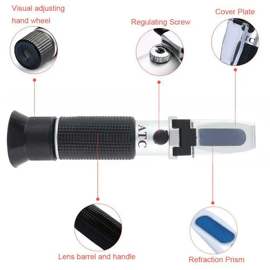 3 in 1 Cheap Price High Precision 10-30 Measuring Oechsle Saccharose KMW Babo Durable Brix Sugar Wine Grape Refractometer
