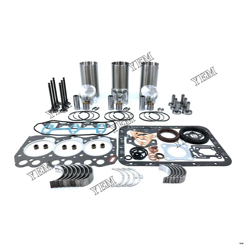 3TNE66 Overhaul Repair Kit With Valves Engine Bearings Cylinder Liner Piston Rings Full Gasket Kit for Yanmar