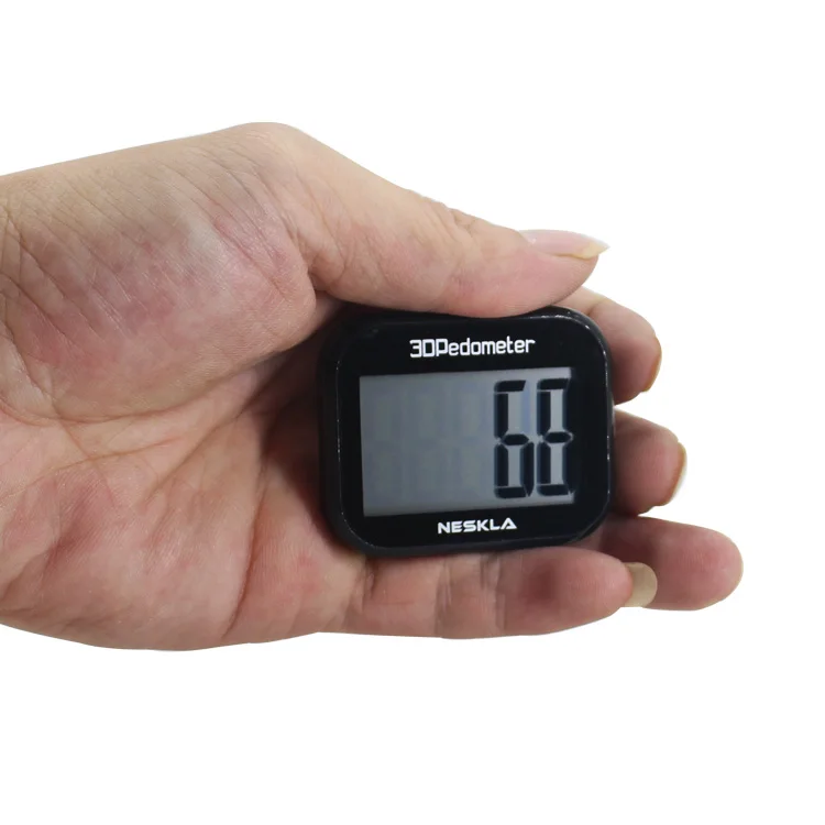 Gift sports health Multi-function 3D Digital Display Sensor Walking Running Step Distance Counter Tracking Pedometer with Clip