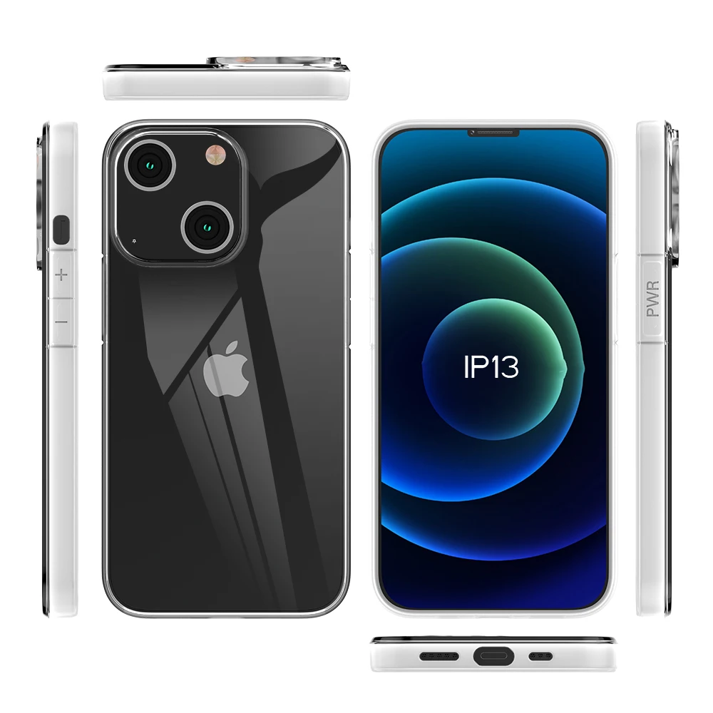 Guangzhou Pinjun 2MM Transparent Clear TPU Phone Accessories Mobile Cases Cover For iPhone 13 12 11 Pro Max X 8Plus 7Plus Case