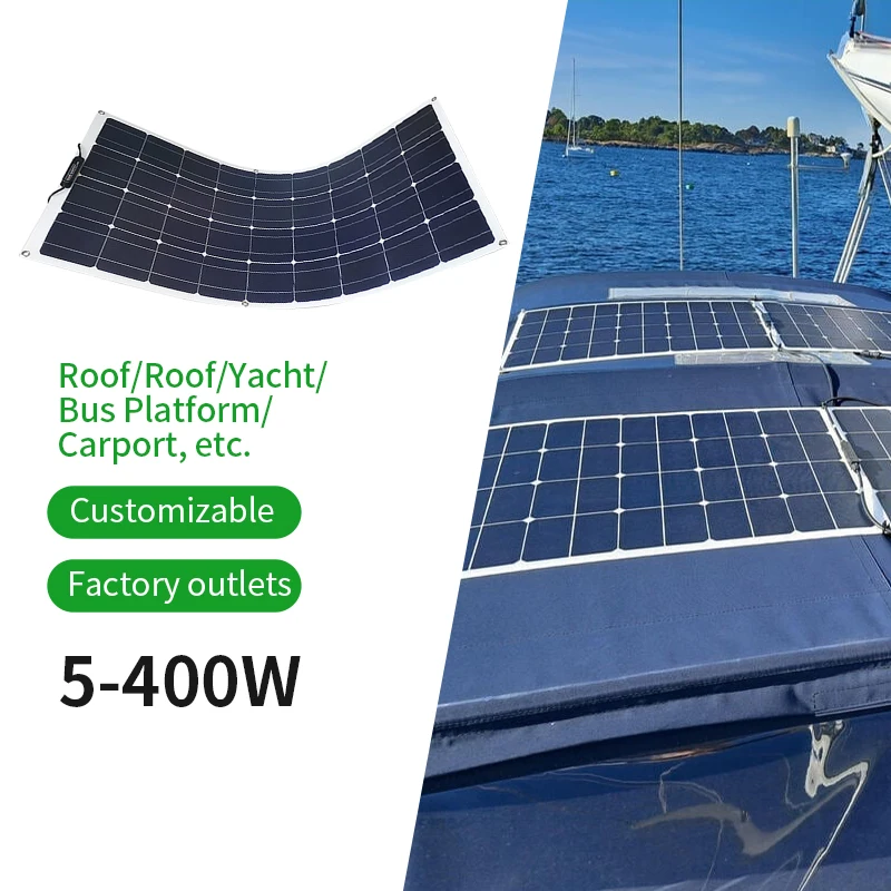 XC Solar  Folding Flexible Solar Panel 100w 120w 150w 180w 200w 250w 300w 400w Thin Film Flexible Roofing Solar Panel