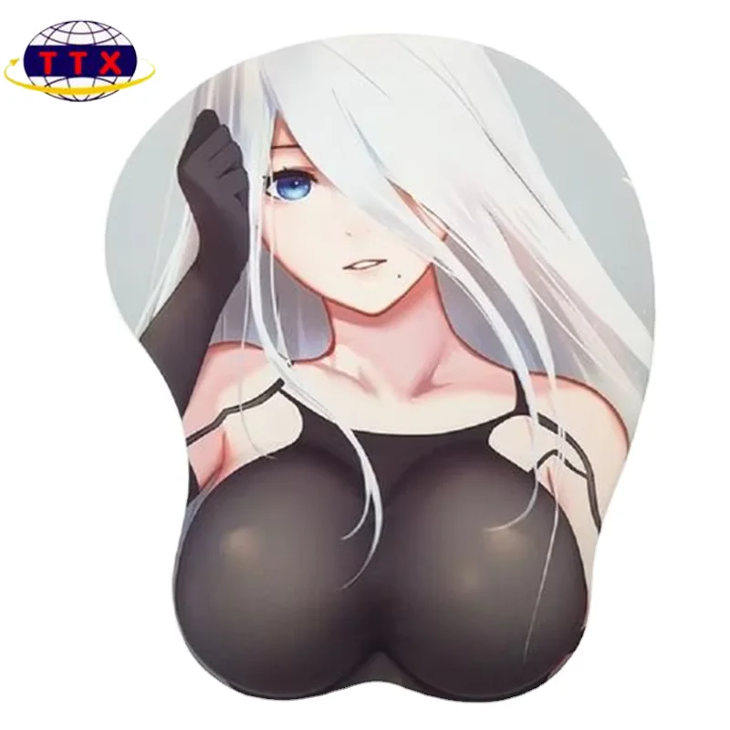 Custom 3D Anime Cartoon Big Girl Boob Mama Gel Silicona Mouse Pad Sexy Girl Breast Wrist Rest Heated Gaming Mouse Pad