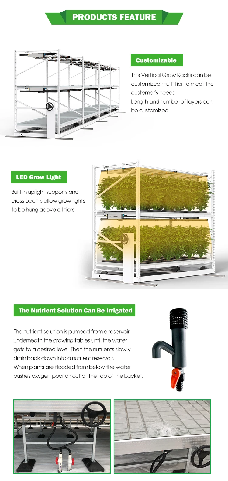 Indoor Cultivation Solution Multi-tier Growing Vertical Benches Grow ...