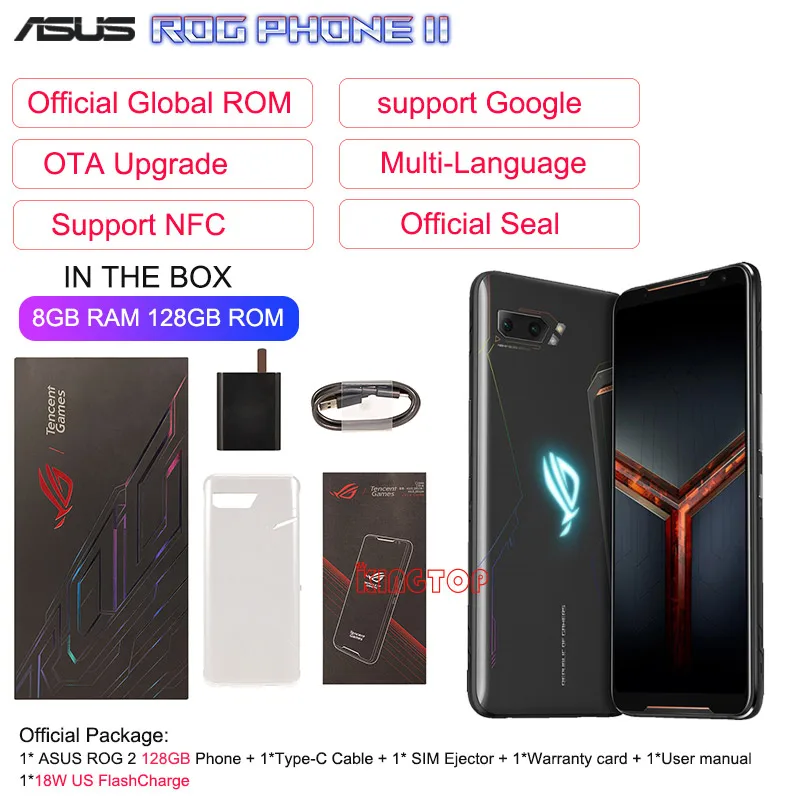 Wholesale Global version New rom 1910 ROG Phone 2 ROG Gaming 8GB RAM 128GB  ROM