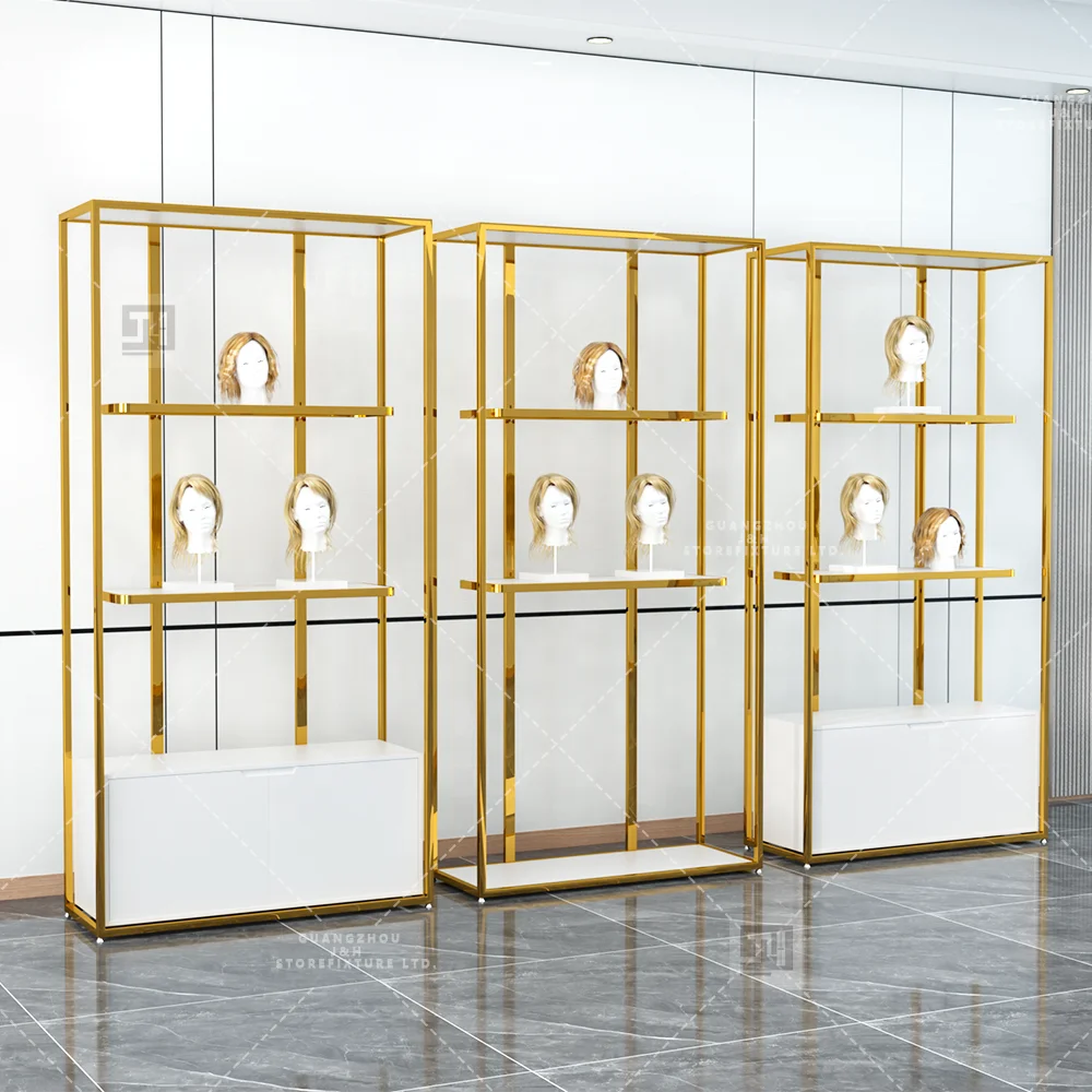 New Arrival Mannequin Wig Display Shelves Stand Popular Wig Display Mannequin with Stand Wig Store Display Rack