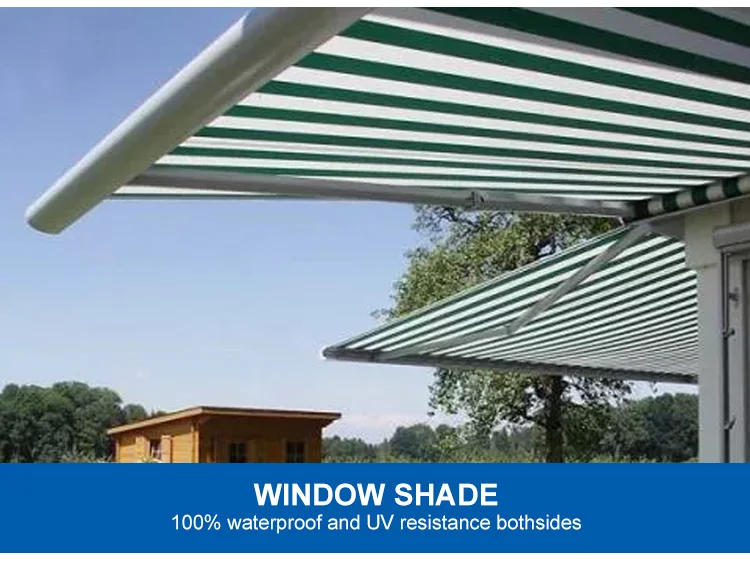 Outdoor Balcony Shade Awning Canopy Tent Material PVC Striped Tarpaulin
