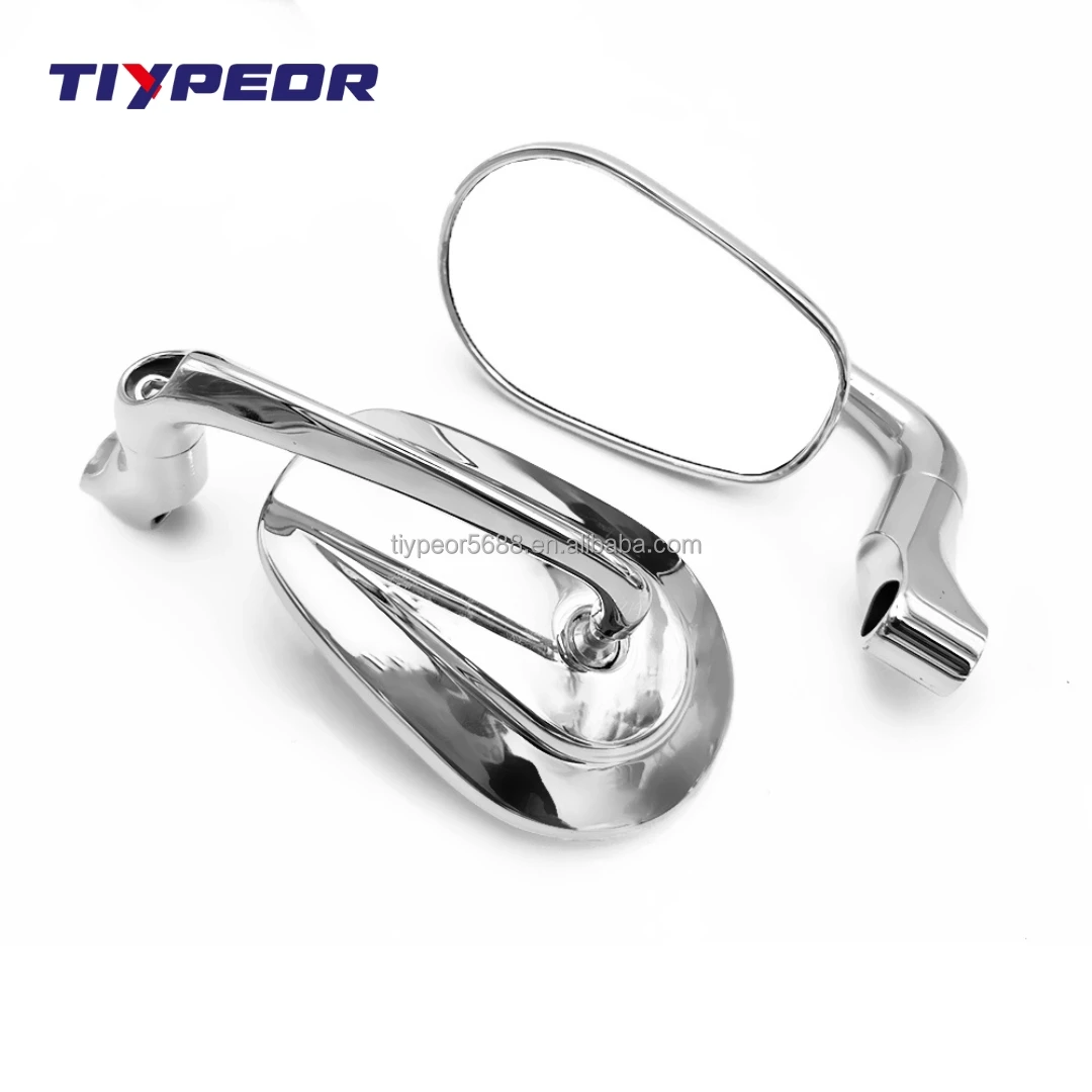 product tiypeor universal motorcycle chrome aluminum side mirror for motorcycles new design multi angle adjustable large area view-11