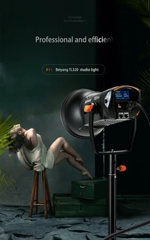 Professional TL320 300W Bi Color Studio Video Light with Remote Control for Studio Photography and Broadcast product image