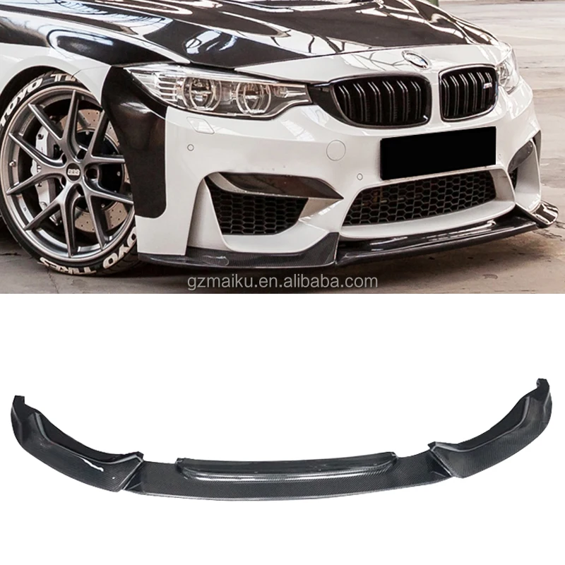 V Style Carbon Fiber Front Bumper Lip Spoiler Diffuser For 2014-2019 ...