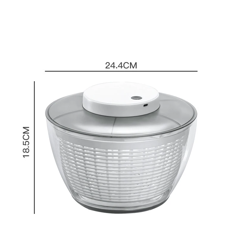 Rechargeable Electric Salad Spinner Vegetable Washer Dryer Drainer Strainer With Bowl Colander
