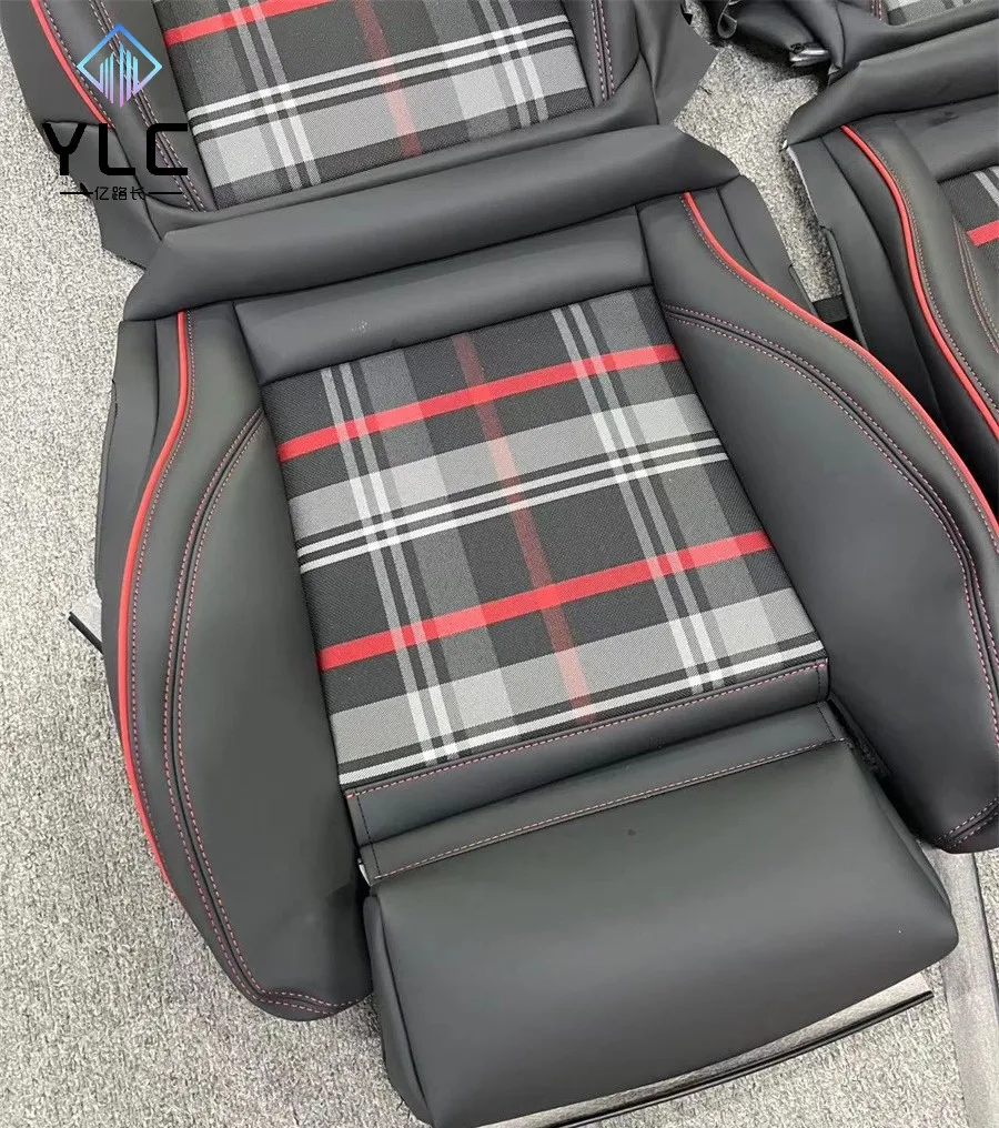 Роскошные чехлы для сидений автомобиля полностью покрывающие кожаные Volkswagen GTI