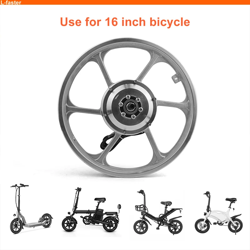 High Torque DIY 16 Inch Wheels 350w 24v 36v Electric Bike Kit 350 Watt Hub  Motor Fat Tire Bike