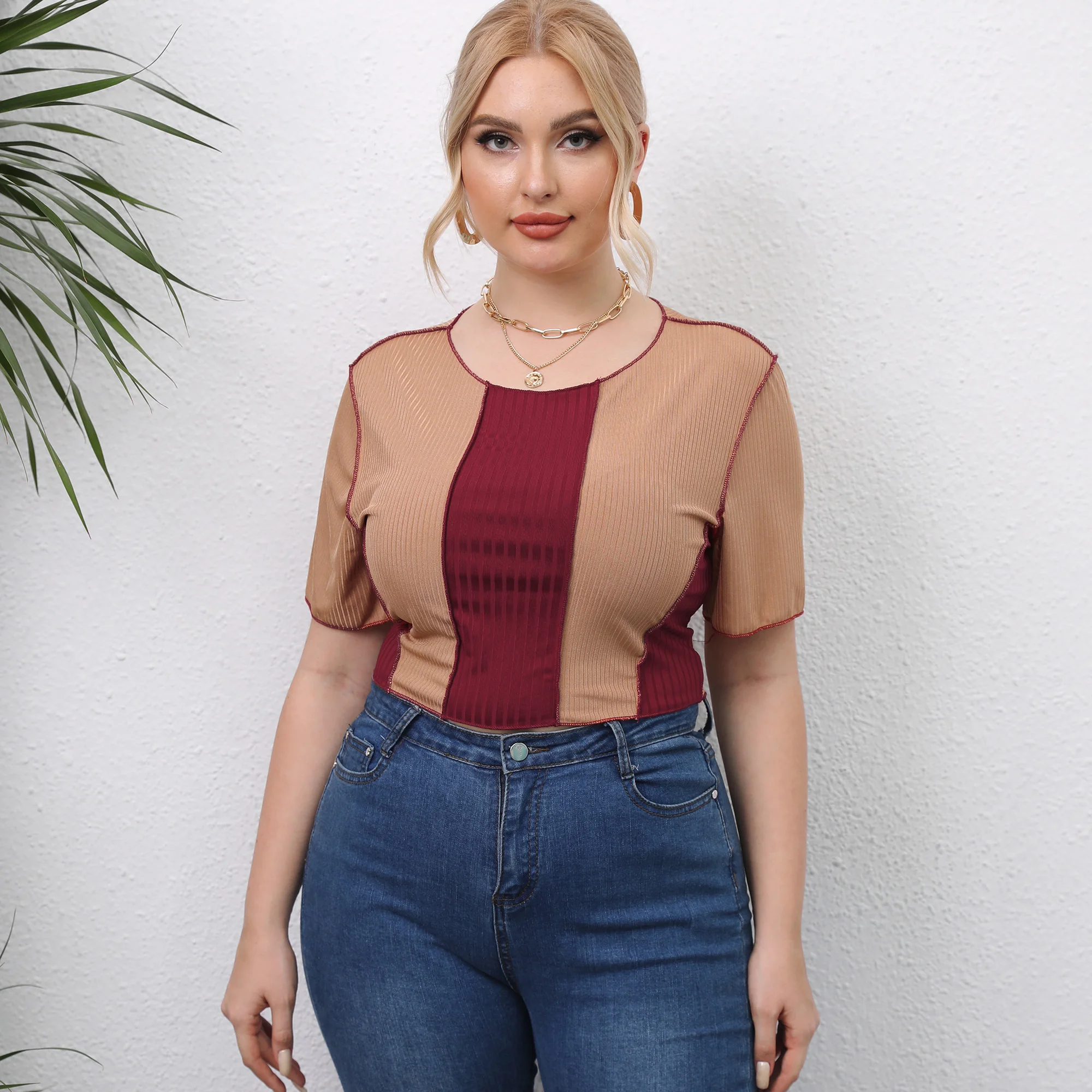 Shop Women's Color Block Tops - Casual & Stylish T Shirts
