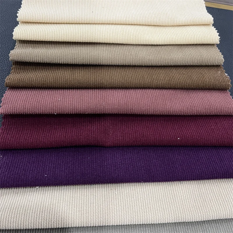 Wholesale 100 Polyester Knitted Corduroy Furniture Sofa Fabric Dye